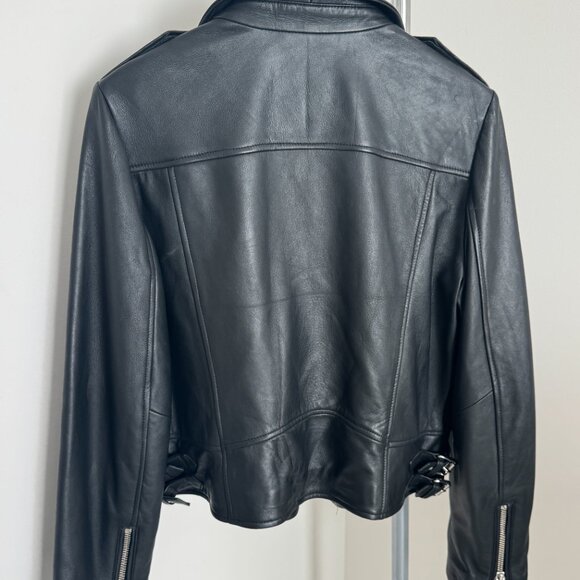 Zara Genuine Leather Moto Jacket (Size XL) - Picture 2 of 2